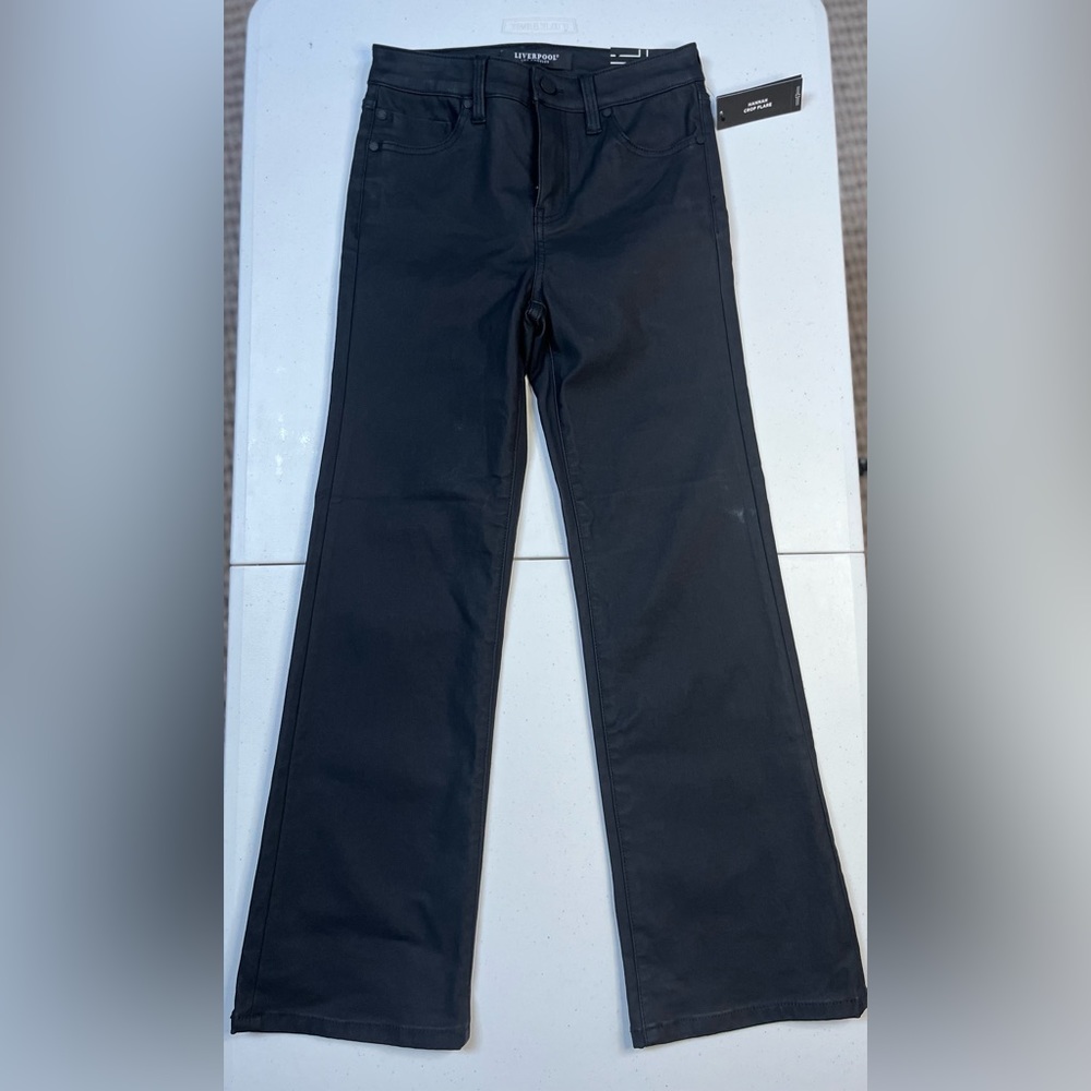 Liverpool Womens Hannah Crop Flare size 2 Black Jeans 2/26